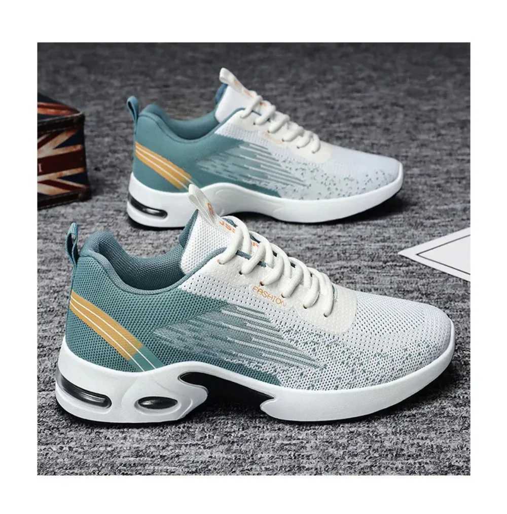 2024 Casual Mens Sneakers Soft Sole Sports Shoes Fly Woven Casual Mens Running Shoes Size 35-45 Z250319