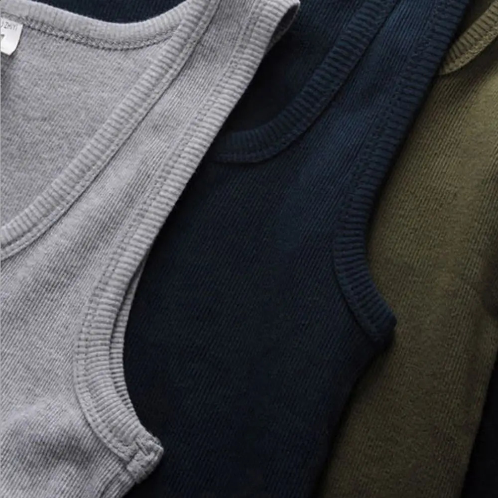 Summer Male clothes Women Basic Elastic tank top Pure Cotton Sleeveless Mens t-shirt Bodybuilding Fitness T-shirt 250319