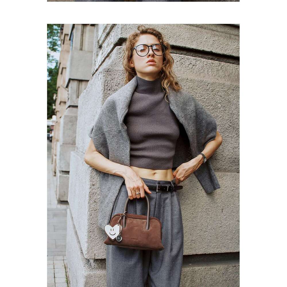 Original Suede New Handbags Commuter Women's Shoulder Crossbody Boston Handheld Bag