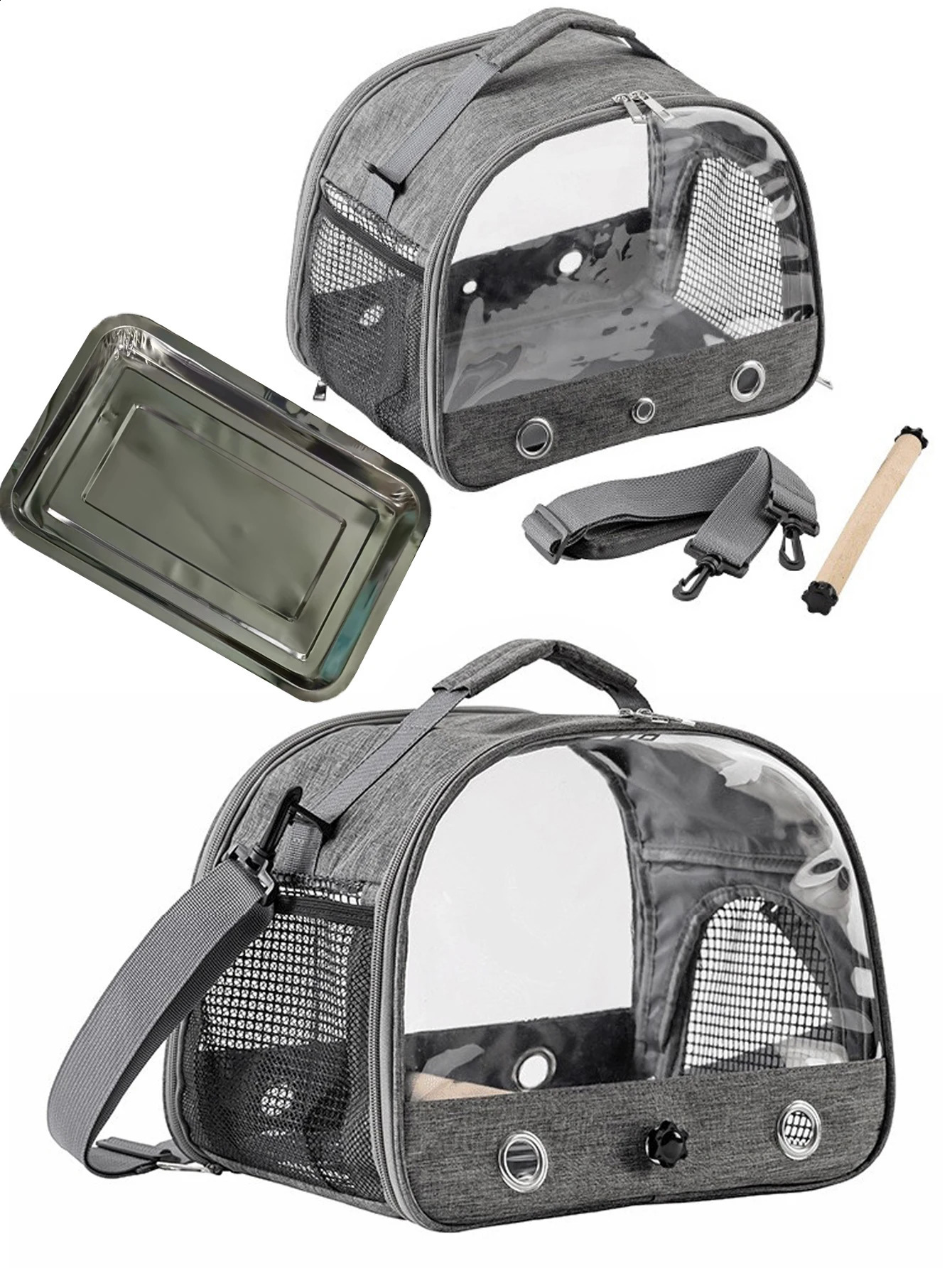 Bird travel vehicle with Perch bracket breathable bird transport cage parrot 250318