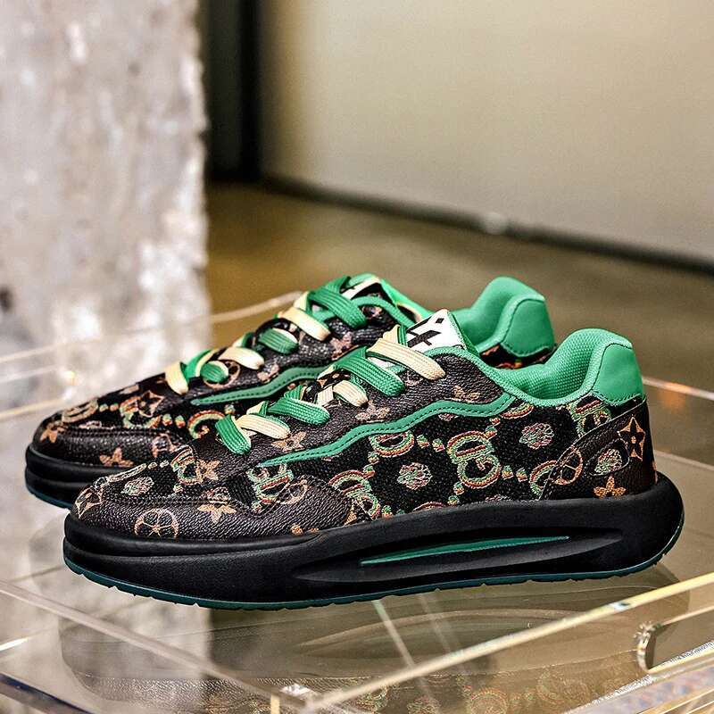 2025 New Men's Printed Trendy Designer Fashion Shock Absorber Board Day Wear Outdoor Casual Shoes