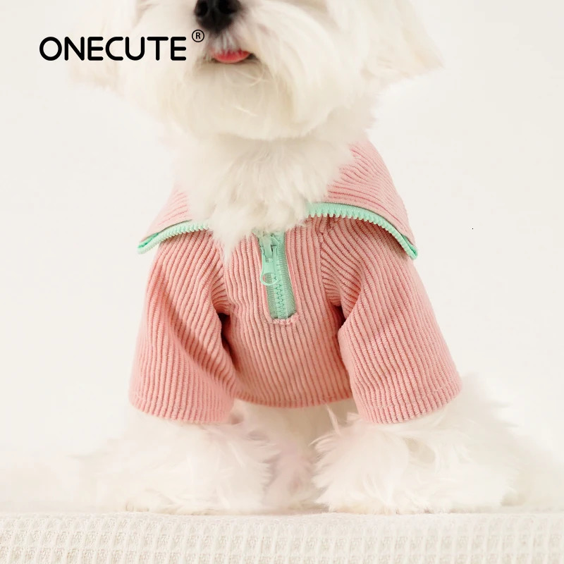 Pet Leg Zipper Shirt Small and Medium Dogs Autumn Warm and Windproof Fashionable Clothing Cotton Clothes for Puppies 250318