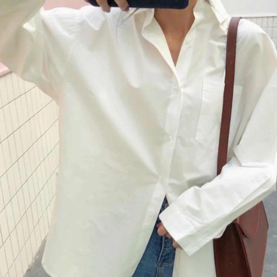 Fashionable and elegant office womens shirt matched with white Loos long sleeved top 2025 casual trend 250319