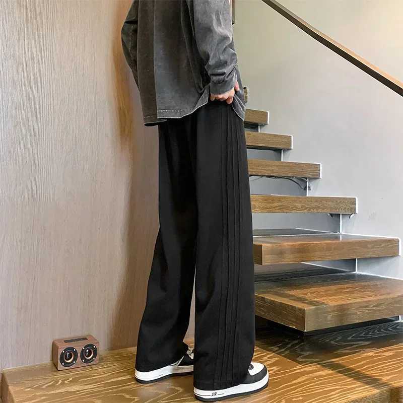 New Mens Side Stripe Y2K Vintage Sweatpants Casual Drawstring Baggy Trousers Gym Jogger Pants Streetwear Pantalones Hombre X250319