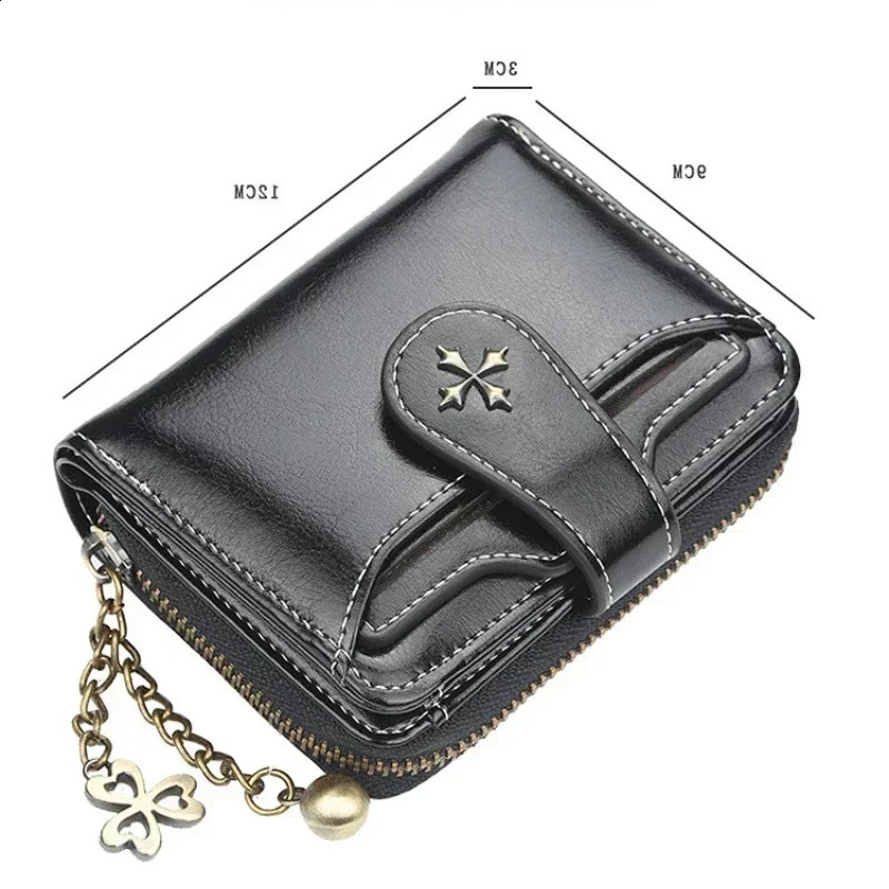 Women Wallets and Purses PU Leather Money Bag Female Short Hasp Purse Small Coin Card Holders Blue Red Clutch Women Wallet 250318