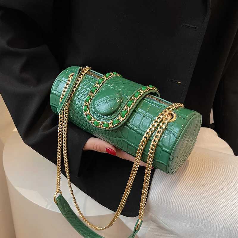 Small Chain Barrel Shaped PU Leather Bags for Wen 2022 Fashion New Wens Luxury Designer Handbag Shoder Crossbody Bags Z250318