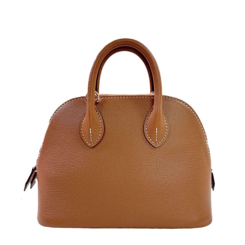 New Mini Genuine Leather Goat Pattern Bowg Shell With High Quality And Exquisite Commuter Single Shoulder Crossbody Small Bag