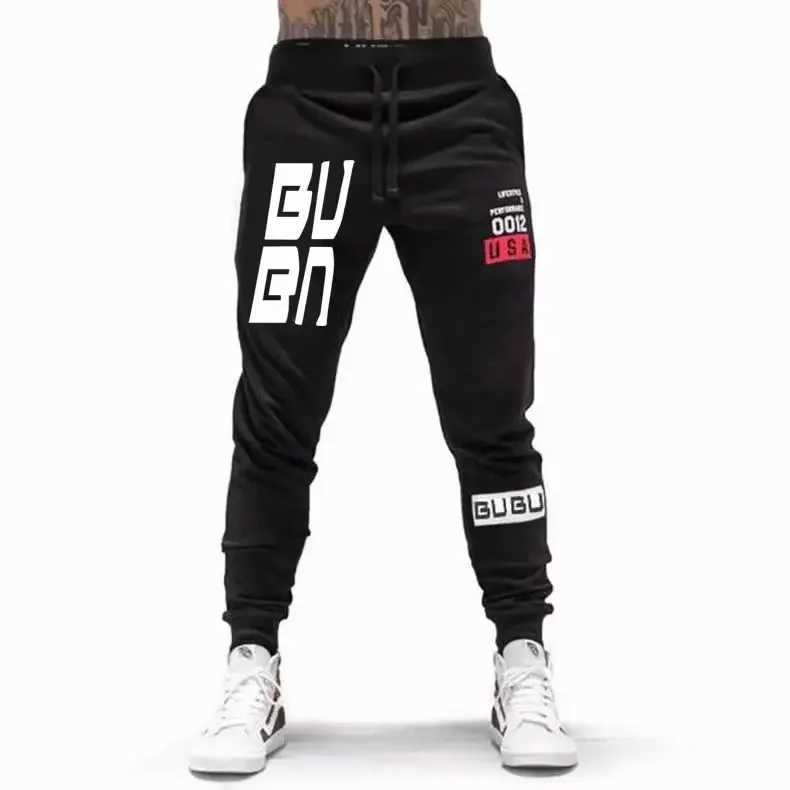 New Pants Men Casual Jogger GU Printed Letter Drawstring Sweatpants Trousers Pants jogging Pants Streetwear GU1 X250319