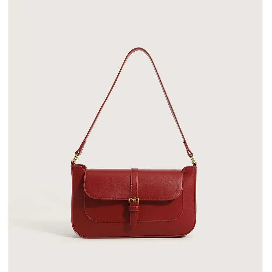 New Arrival Red Leather Shoulder Bags For Women Fashion Handbags For Women Designer Luxury Small Female Bags Ladies Purse T250318