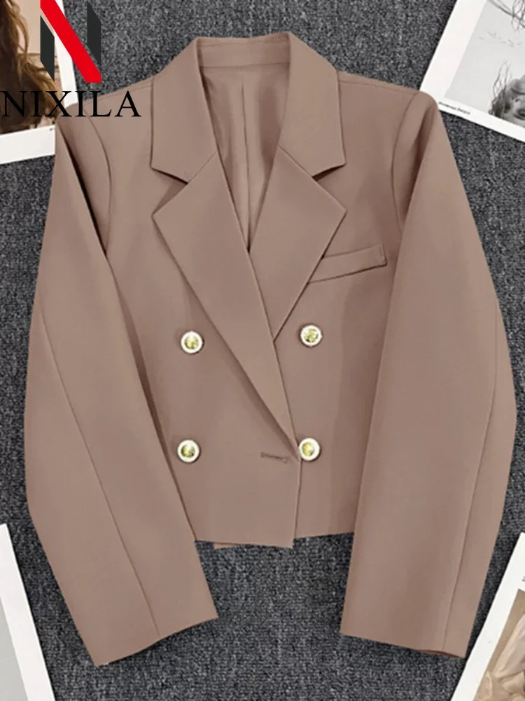 in Spring Autumn Blazer for Women Office Lady Jacket Korean Fashion Coats Chic Elegant Tops Outerwears Female Clothing 250319