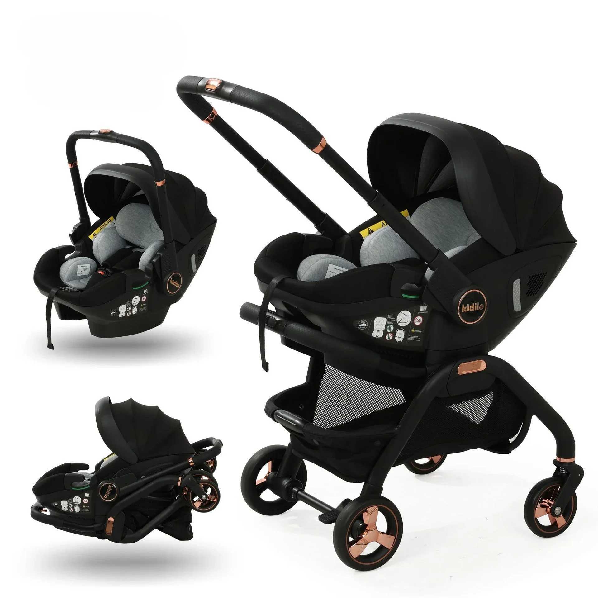 Multi functional newborn baby sleep basket baby safety seat baby stroller multi-purpose portable four-wheel stroller Z250319