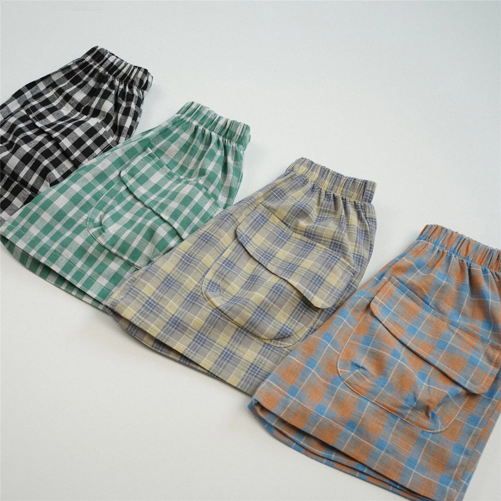 Arrival Summer Casual Toddler Shorts Baby Boy Plaid Short Pants All-match Cotton Comfortable Loose Kid Girl Shorts 250319