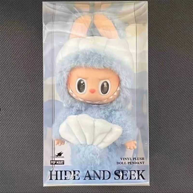 Miniso Vinyl Pendant Keychain Blue Macaron Plush Doll Mermaid Labb Heartbeat Bubble Face Series Cartoon Series X250318
