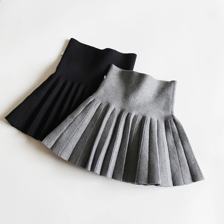Elegant Kids Pleated Skirt Girls Soft and Comfortable Bottoms Children Fashion High Waist Short Princess Dress for Everyday Wear 250319