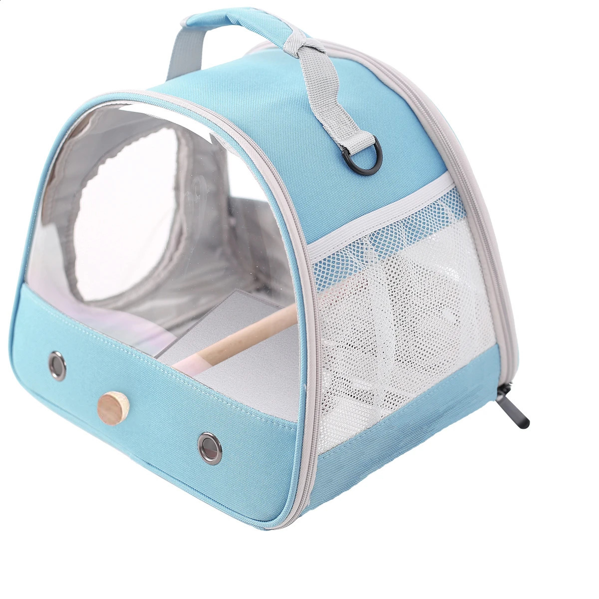 Portable transparent birdcage transport cage breathable travel bag small pet access control window foldable outdoor 250318