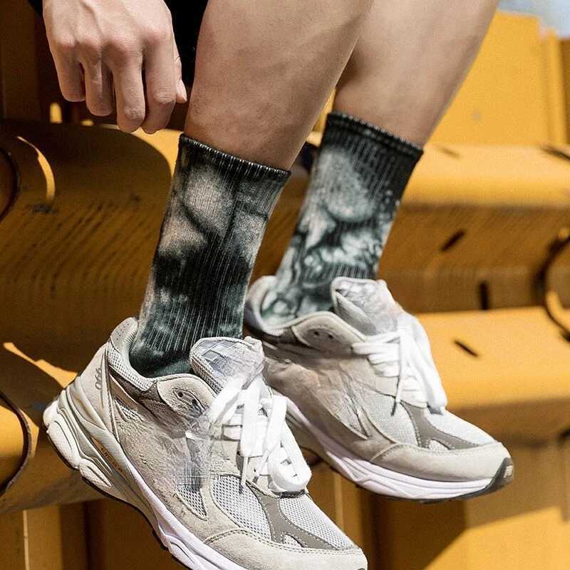 Tie dye Socks European and American Street Ins Hip Hop Trendy Brand Couple Socks Tube Sports Cotton Socks Long Socks X250319