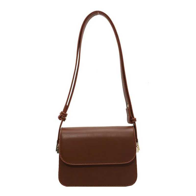 New Arrival Vintage Pu Leather Womens Bag Solid Color Simple Fashion Female Shoulder Crossbody Bags Luxury Design Bag T250318