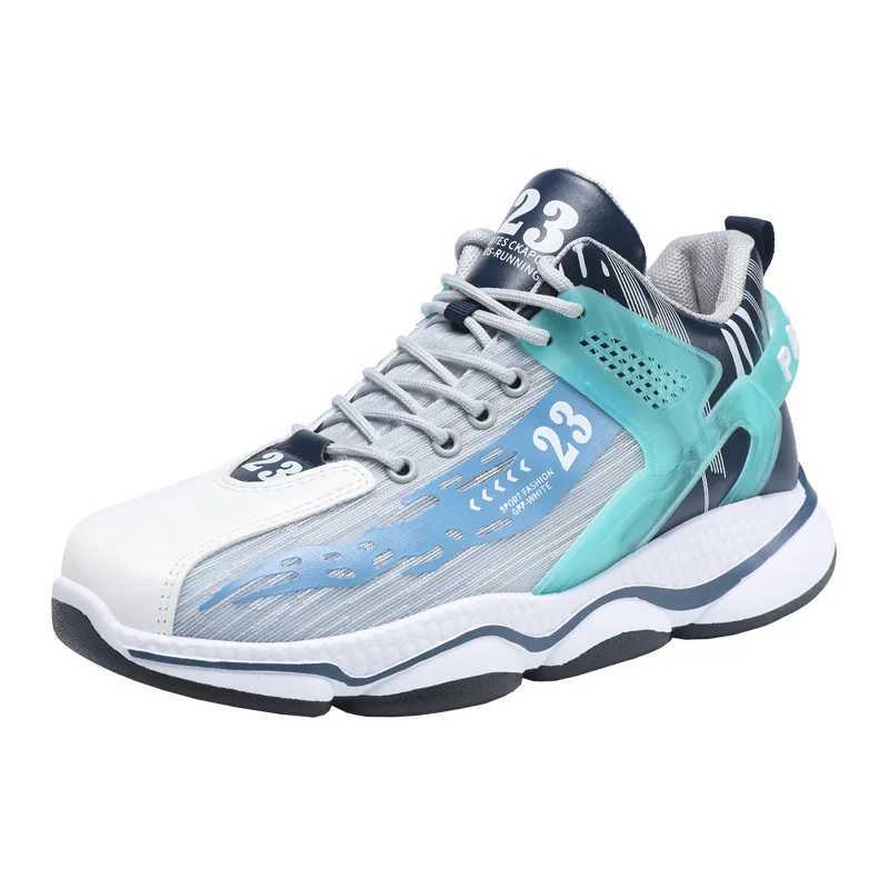Mens new breathable and fashionable sports shoes with thick soles and high cut Korean casual shoes lightweight running shoes Z250319