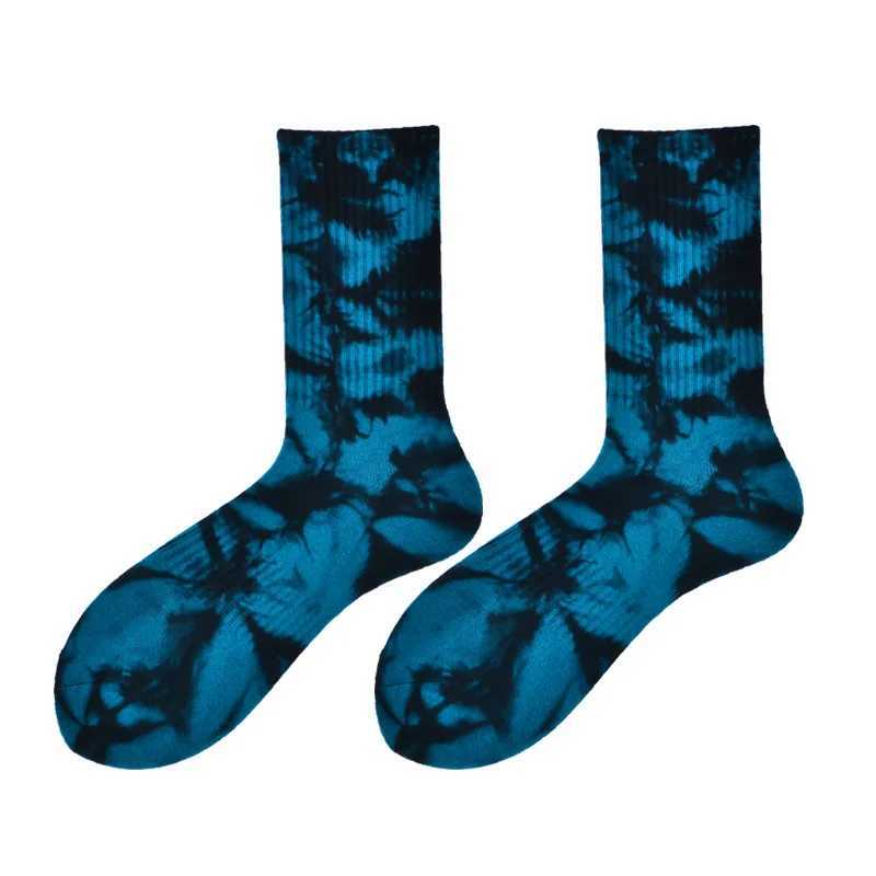 Tie-dye Socks Men and Women Cotton Socks High-cut Ins Street Tide Socks European and American Skateboard Long Tube Couple Socks X250319