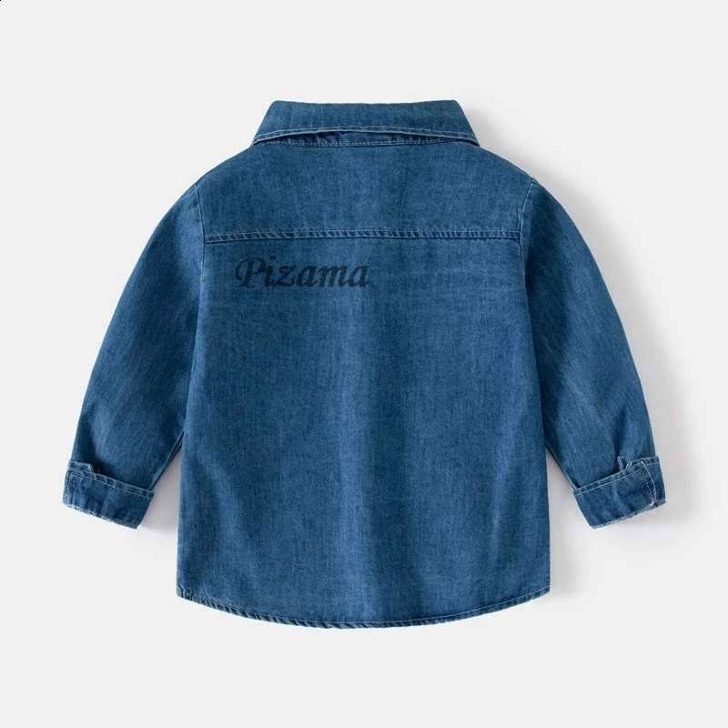 Spring Autumn Winter Full Sleeved Cotton Boys Jeans Kids Clothing Blue Deinm Tops Gentleman Baby Clothes for 27Years 250319