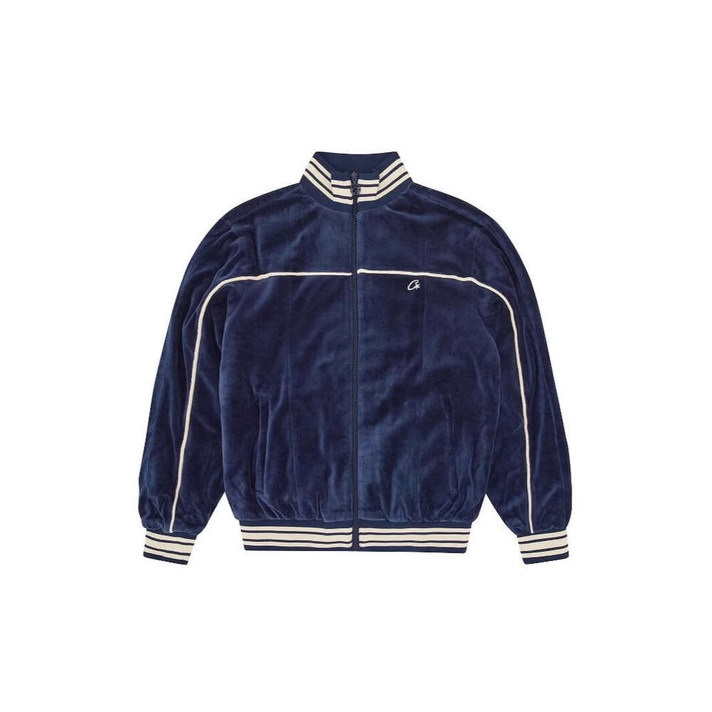 HMP British Hip Hop Street Velvet Stand up Collar Jacket, Men's Trendy Brand Casual Set, Centralee Same Style
