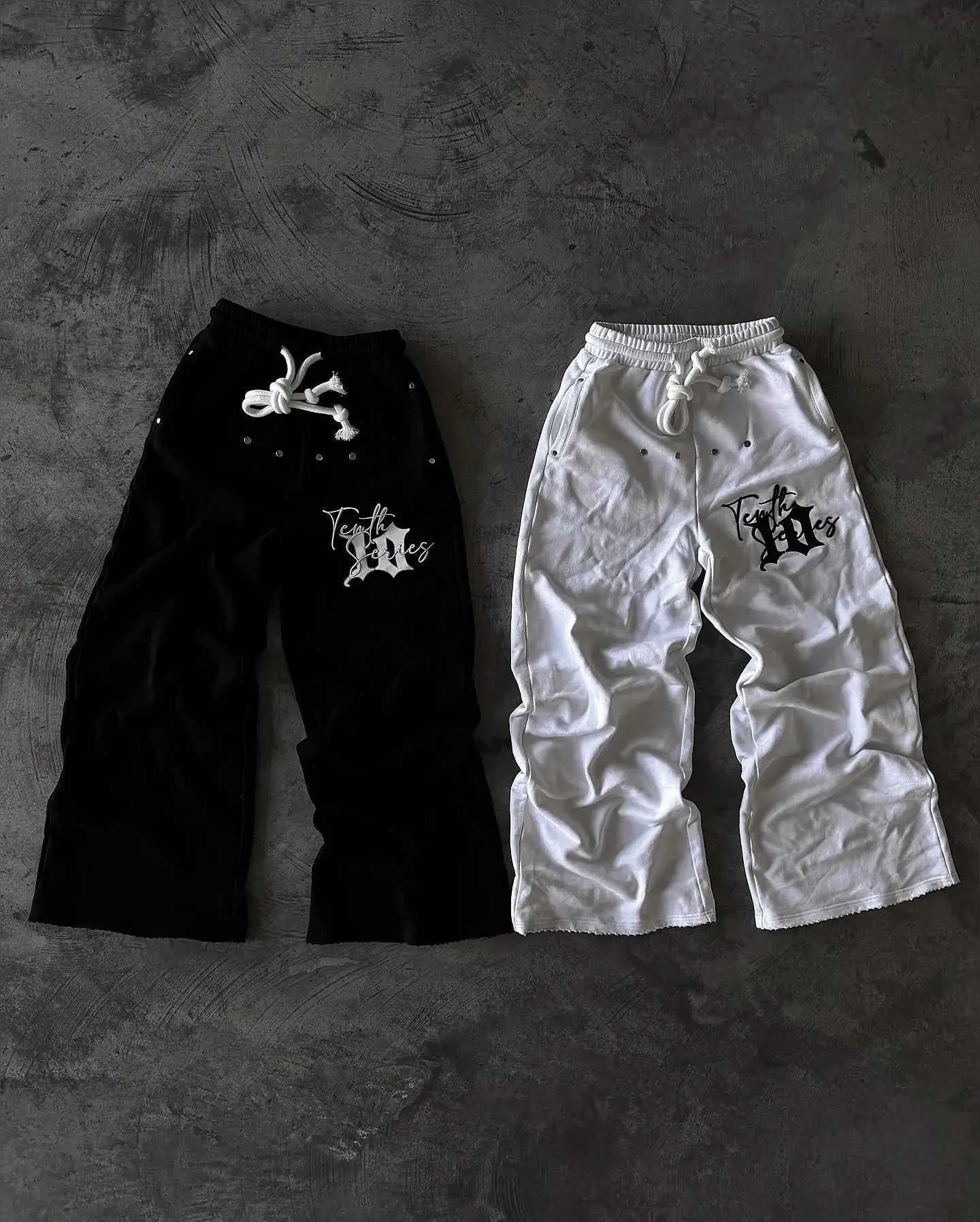 Y2K New Streetwear Sweatpants Men Women Joggers Harajuku Hip Hop Letter Graphic Embroidery Oversized Pants Goth Casual Trousers X250319