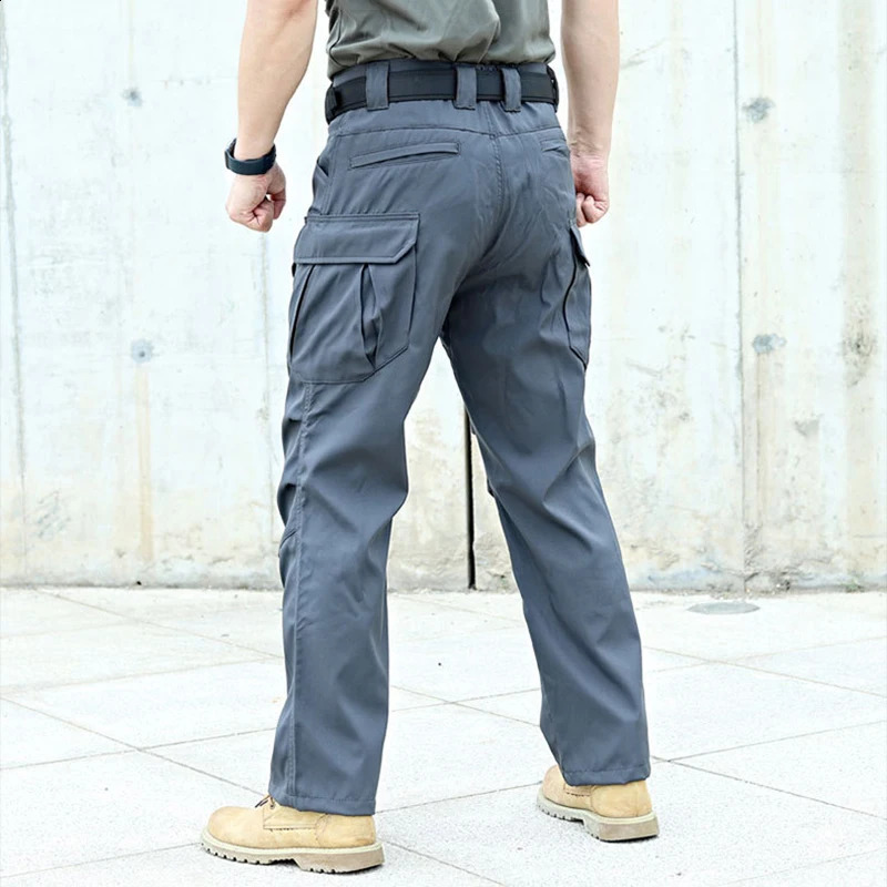 Outdoor casual pants mens tactical cargo Trouser multi pocket wearresistant workwear 2pc outdoor fishing and hiking men 250319