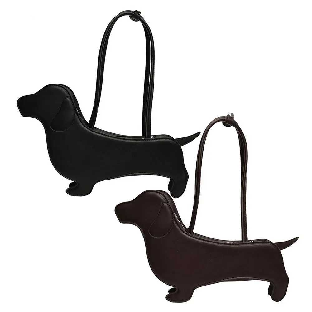 New Arrival Cartoon dog shaped shoulder bag PU leather handbag unique and innovative wallet cute ladies and girls party bag T250318