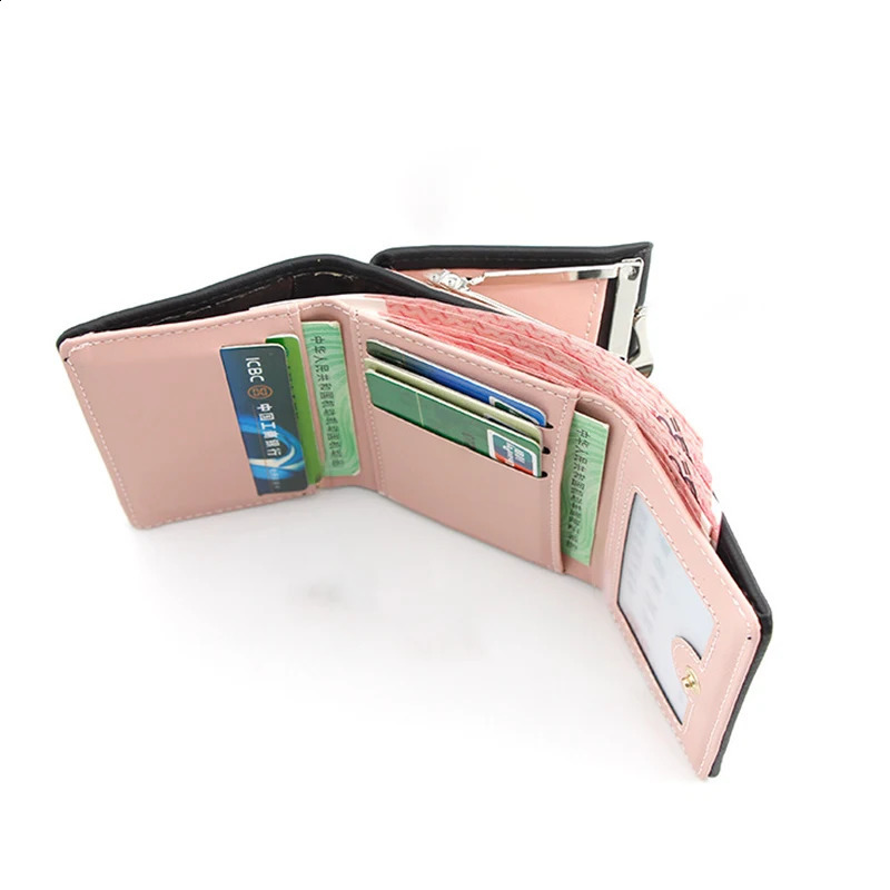 Mini Womens Wallet Likes Short Heart Womens Wallet Card Clip Mini Womens Fashion Womens Coin Wallet Womens Clutch Bag 250318