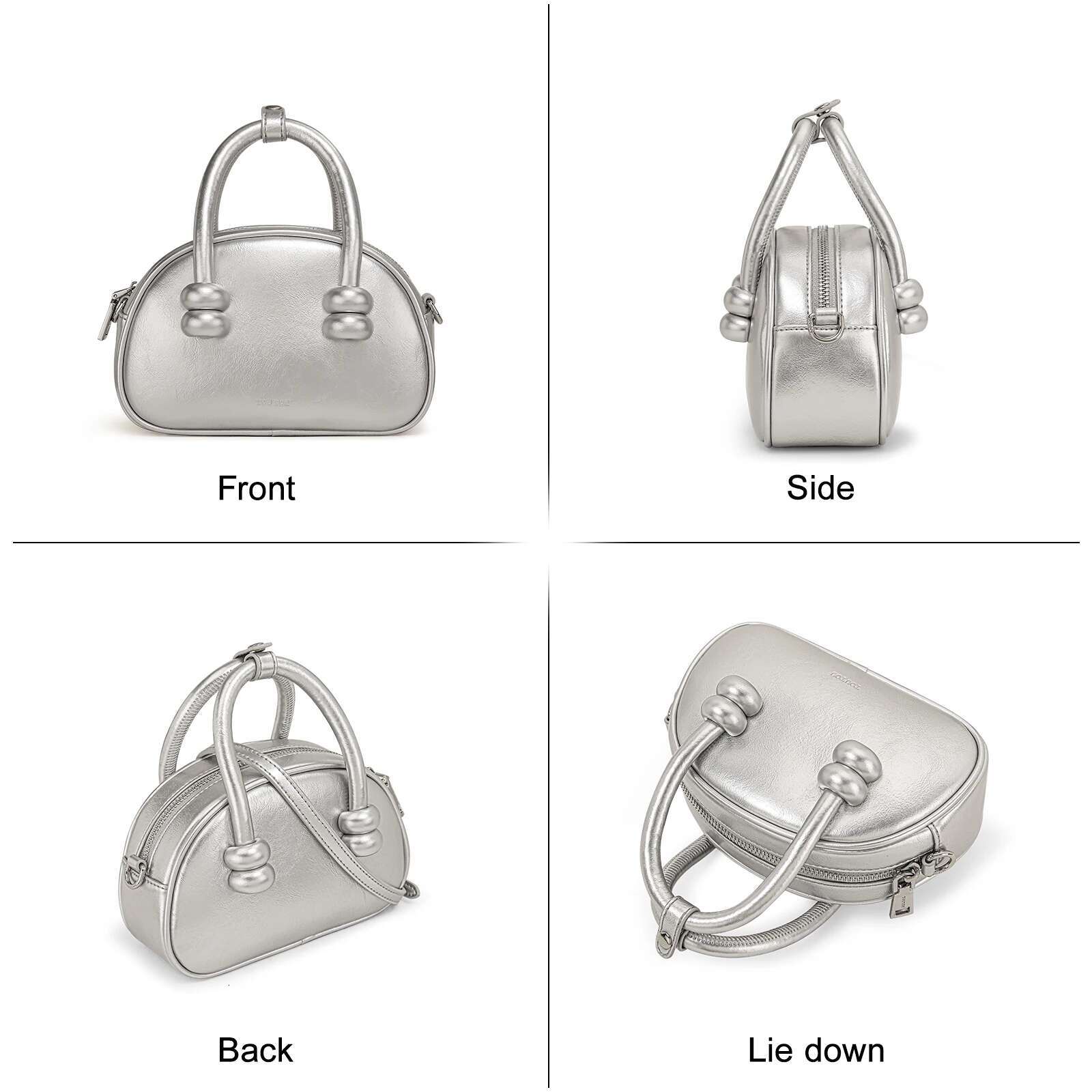 TOUTOU Sier Stylish Exquisite Bowg 2024 New Original Design Crossbody Bag Simple Premium Feeg Tote Shoulder Boston