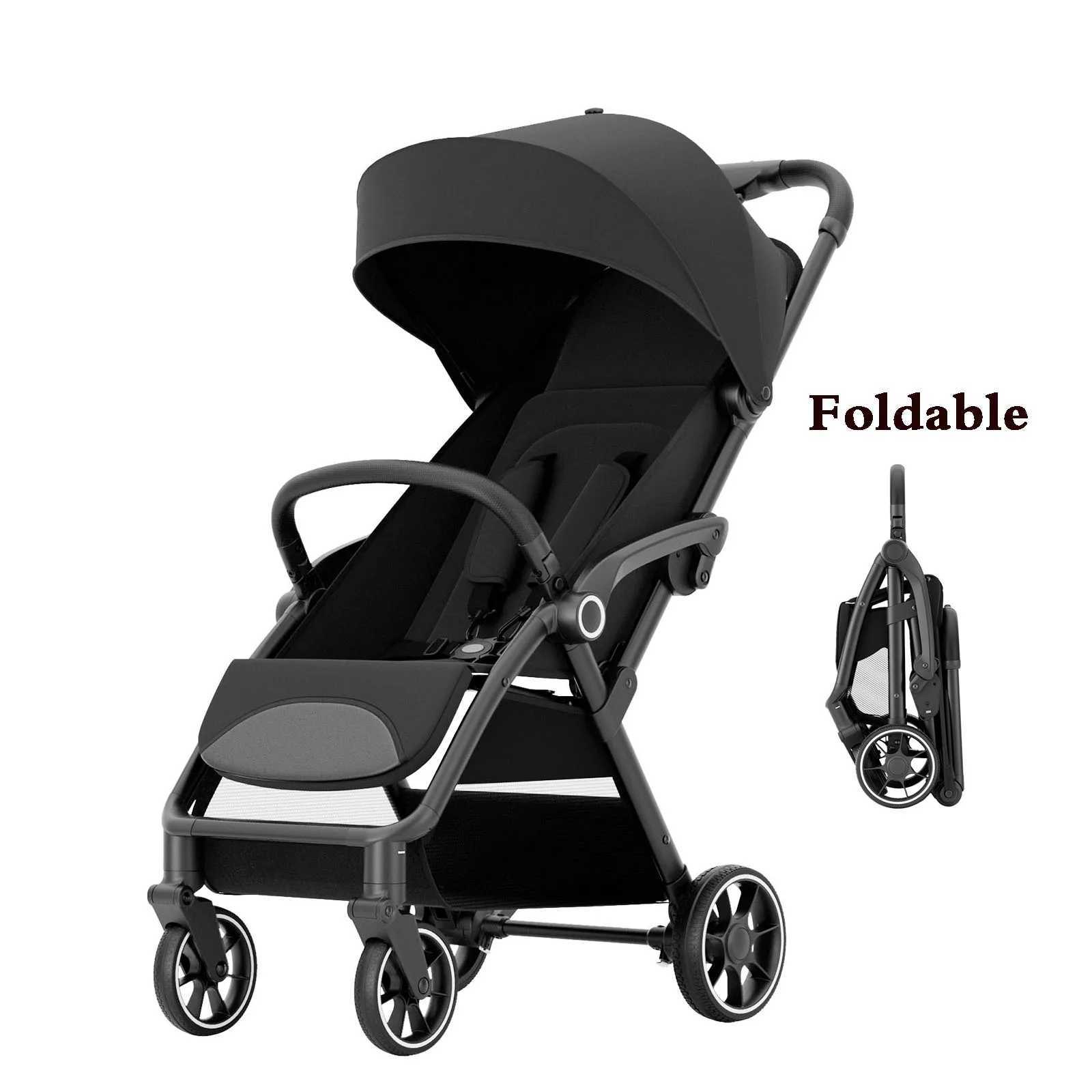 Standard stroller seat foldable portable newborn stroller luxury stroller set toddler 360 swing seat Z250319