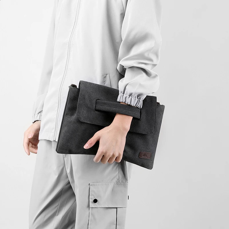 KVKY Men Business Messenger Bags For Men Shoulder Bag Vintage Canvas Crossbody Pack Retro Casual Office Travel Flap Square Bag 250318
