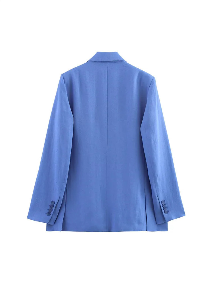 Women Spring Pant Suits 2Pieces Sets 2025 Casual Solid Linen Blazers Coats and Trousers Female Elegant Two Suit Clothes 250319