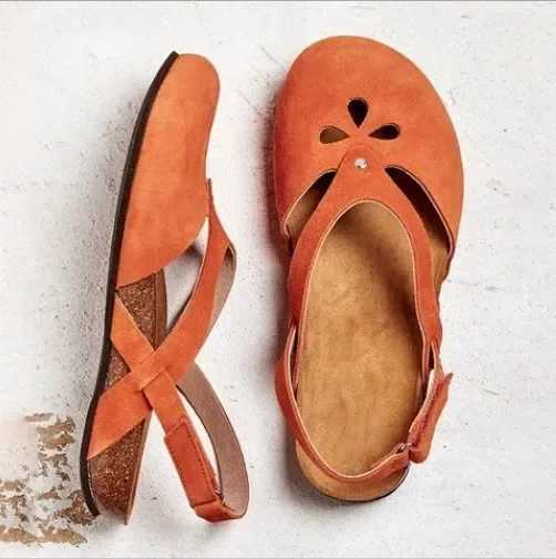 New Arrival Womens Sandals Summer Womens Comfortable Ankle Hollow Round Toe Sandals Womens Soft Beach Sole Womens Large Size T250318