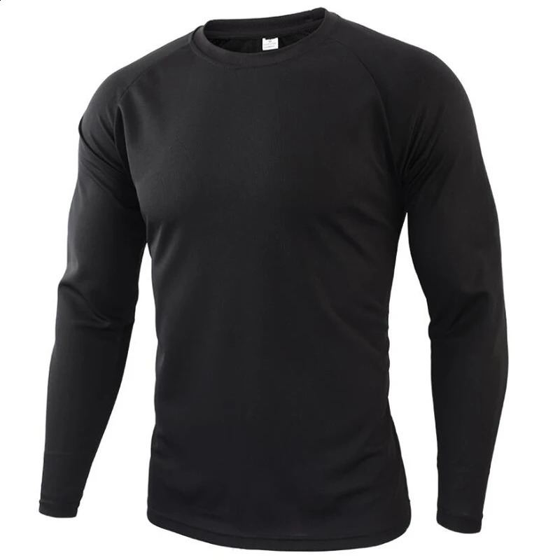 Autumn simple and fashionable mens long sleeved round neck Tshirt solid 3D printed graphic casual street trend Ropa Hombre Y2k top 250319