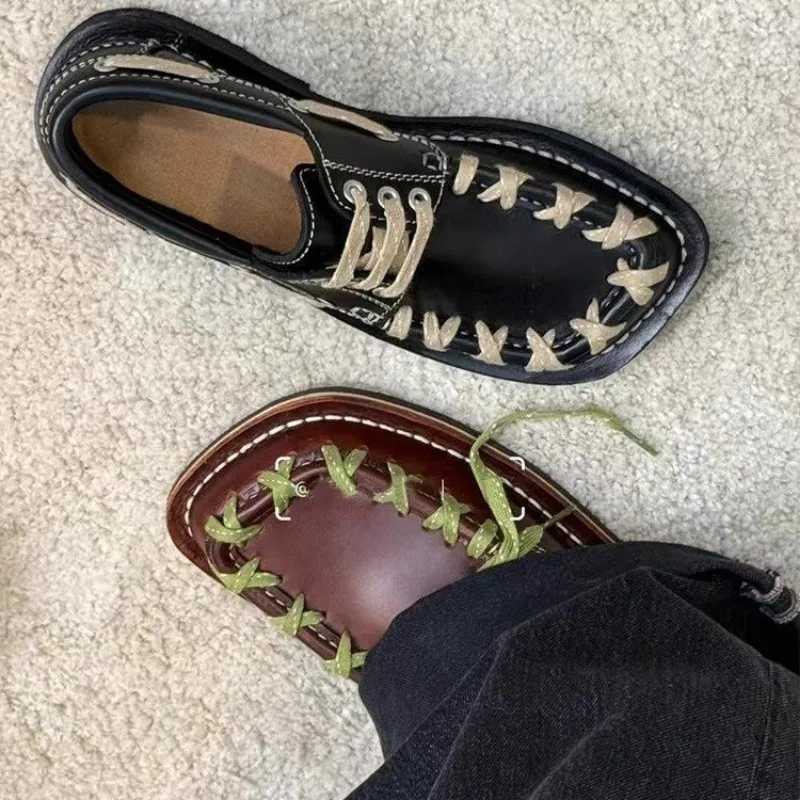 3cm flat shoes for women made of natural cow leather Oxford soft sole comfortable roller coaster ethnic roller coasterXJ250319