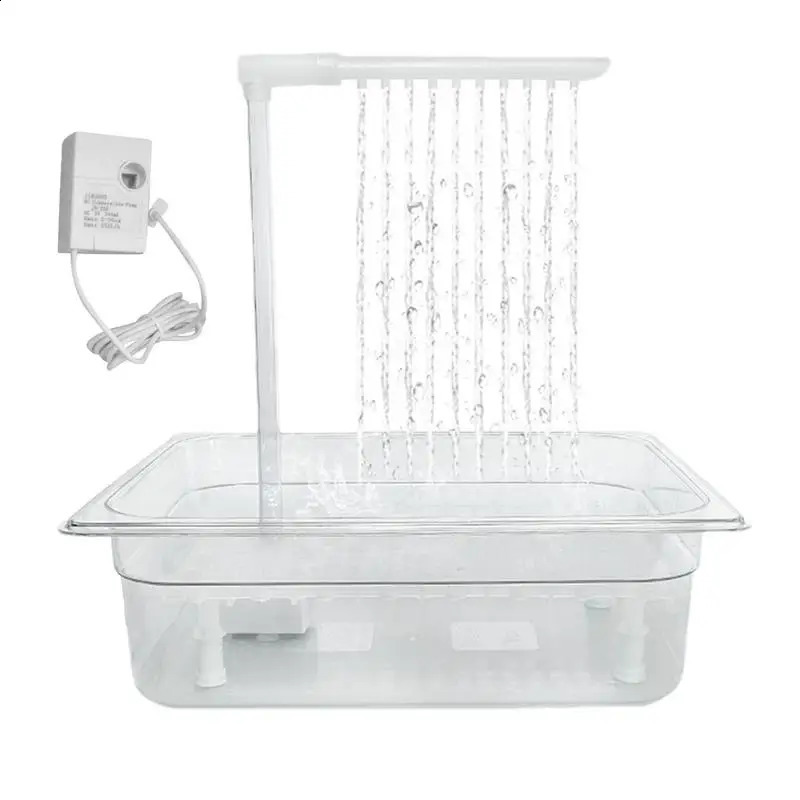 Bird bathtub shower box automatic parrot fountain multipurpose bird with multiple faucets for parachute cleaning 250318