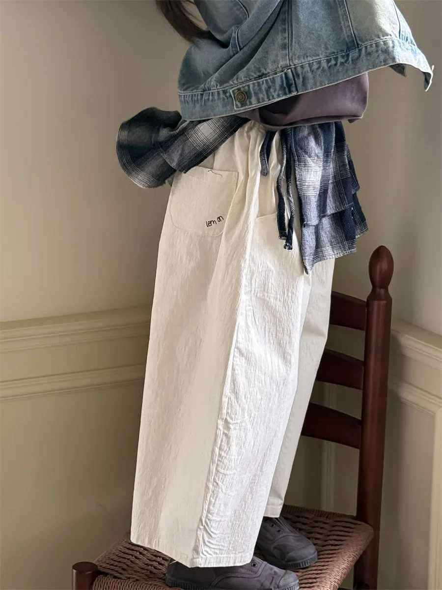 Childrens Clothing Girls Casual Pants 2025 Spring New Childrens Korean Casual Pants Versatile and Stylish Pants TrendT250318