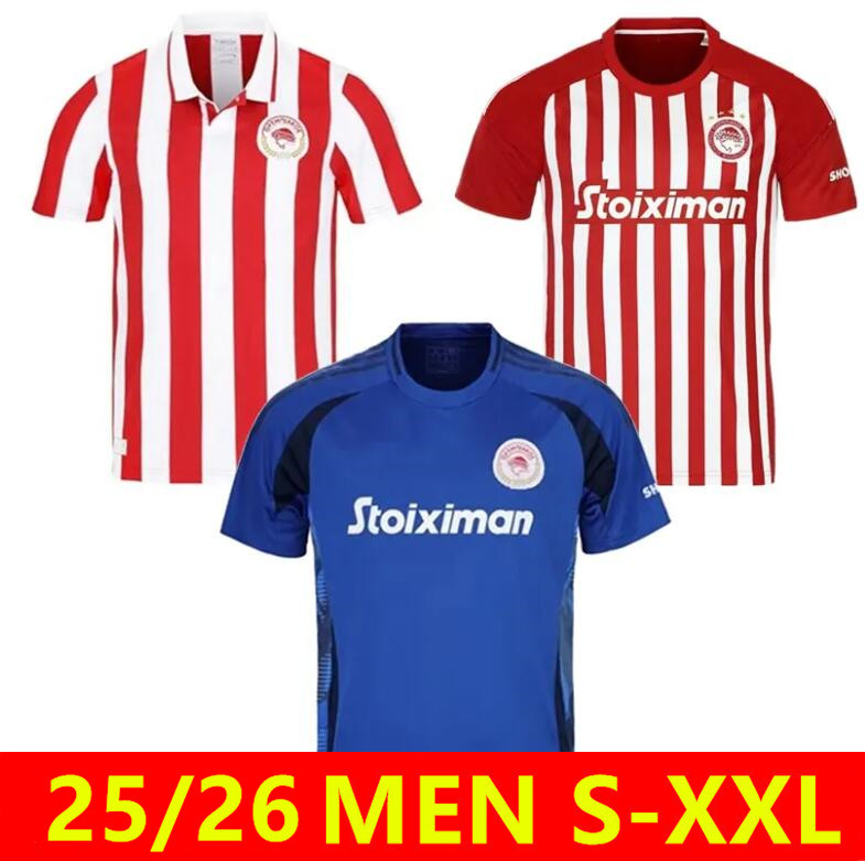 2023 2024 2025 Piraeus Soccer Jerseys Greece Olympiakos HEZZE RODINEI FORTOUNIS GELSON.M EL KAABI YAREMCHUK CHIQUINHO ORTEGA VELDE 100th football shirt