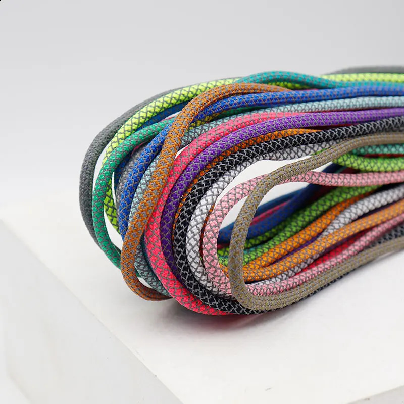 Coolstring 60-200CM Length Selectable Children Size Lacet 4.5MM Light Reflective Rope Kids Fashion Shoe Accessory Wholesale 250319