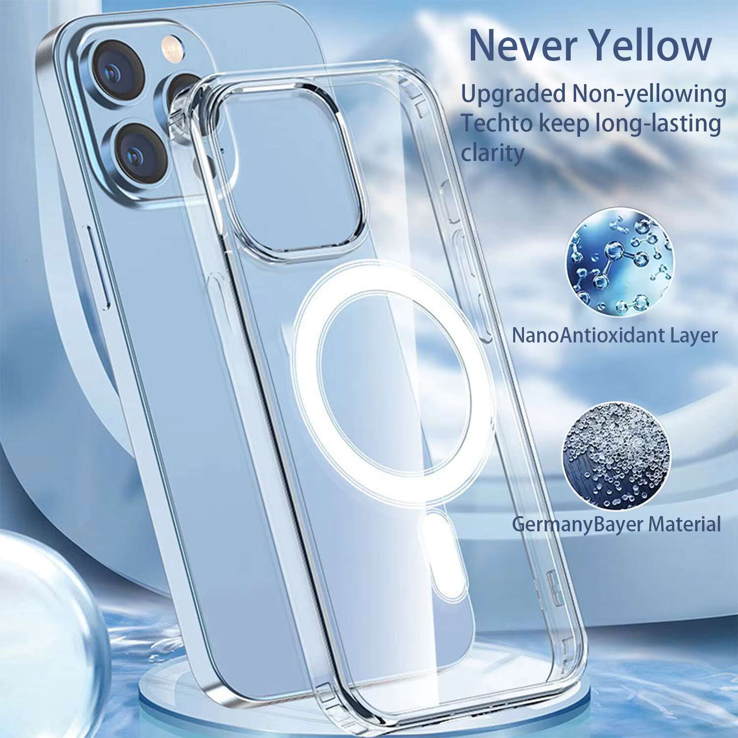 Original Clear Transparent Shockproof for iphone 16 15 14 13 Pro Max Ultra Plus Magnetic Mobile Phone Case Accessories