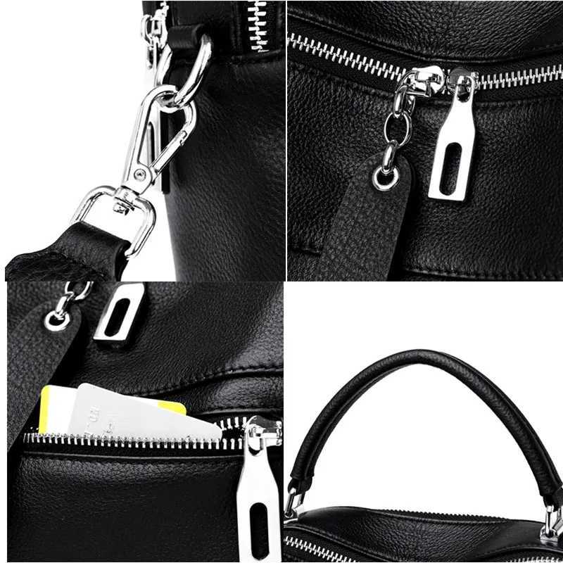 High Quali Cowhide Shoder Bag for Wen messenger Bags Ladies Soft Genuine Leather Handbag Purse Fem Casual Crossbody Bag Z250318