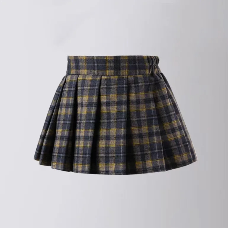 Plaid Skirt for Girls 2025 Fashion All-match Red Short Princess Skirt Casual A-line Teen School Children Skirt 8 10 12 Years 250319