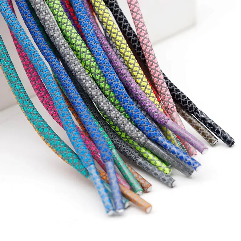 Coolstring 60-200CM Length Selectable Children Size Lacet 4.5MM Light Reflective Rope Kids Fashion Shoe Accessory Wholesale 250319