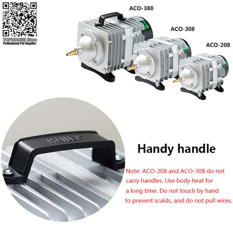 220V Hailea External High Power AC Emagnetic Air Pump Fish Pond Oxygen Compressor for pond Aerator ACO208 308 250318