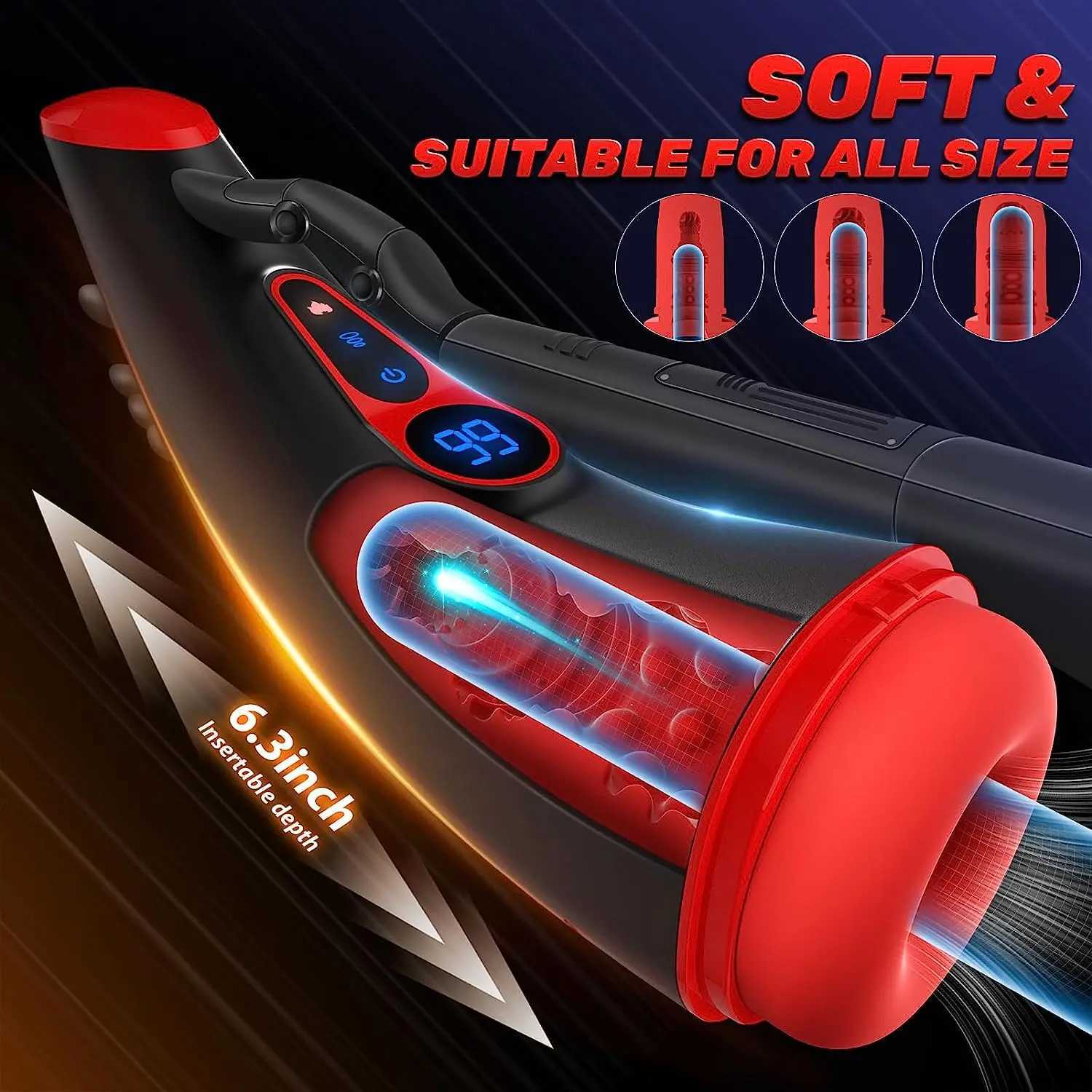 Automatic Male Masturbator Sucking Heating Vagina Masturbation Blowjob Sex Toys for Men LCD Display Mastubator Cup Adult GoodsXJ250319