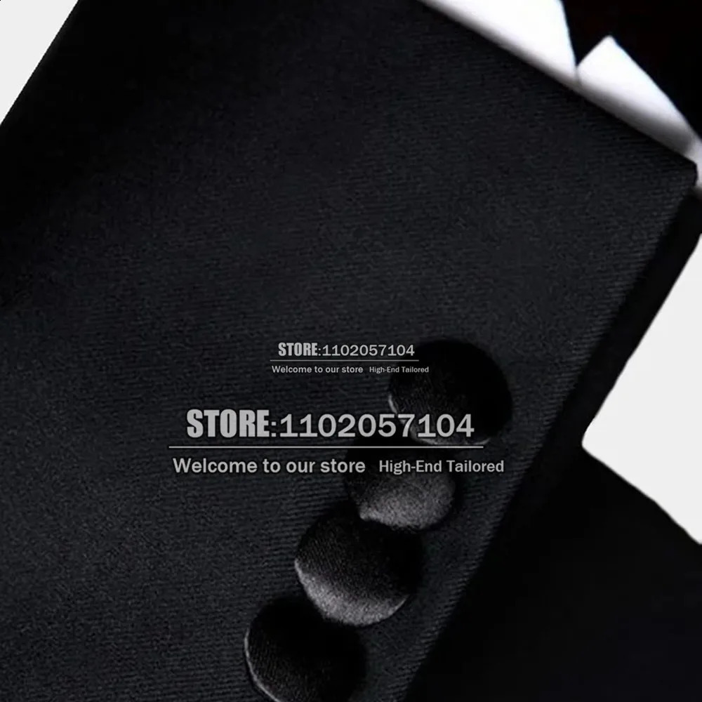 Black Groom Tuxedo Fit Slim Men Suits For Wedding Double Breasted Jacket Pants 2 Pieces Business Office Outfit Prom Man Clothing 250311