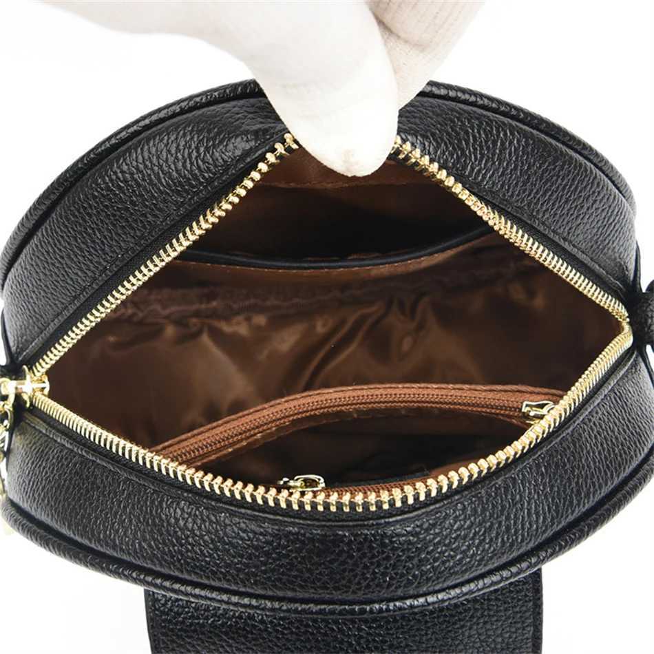 New Arrival Circular Crocodile pattern womens handbag brand leather womens handbag wallet fAshionable small womens shoulder bag T250318