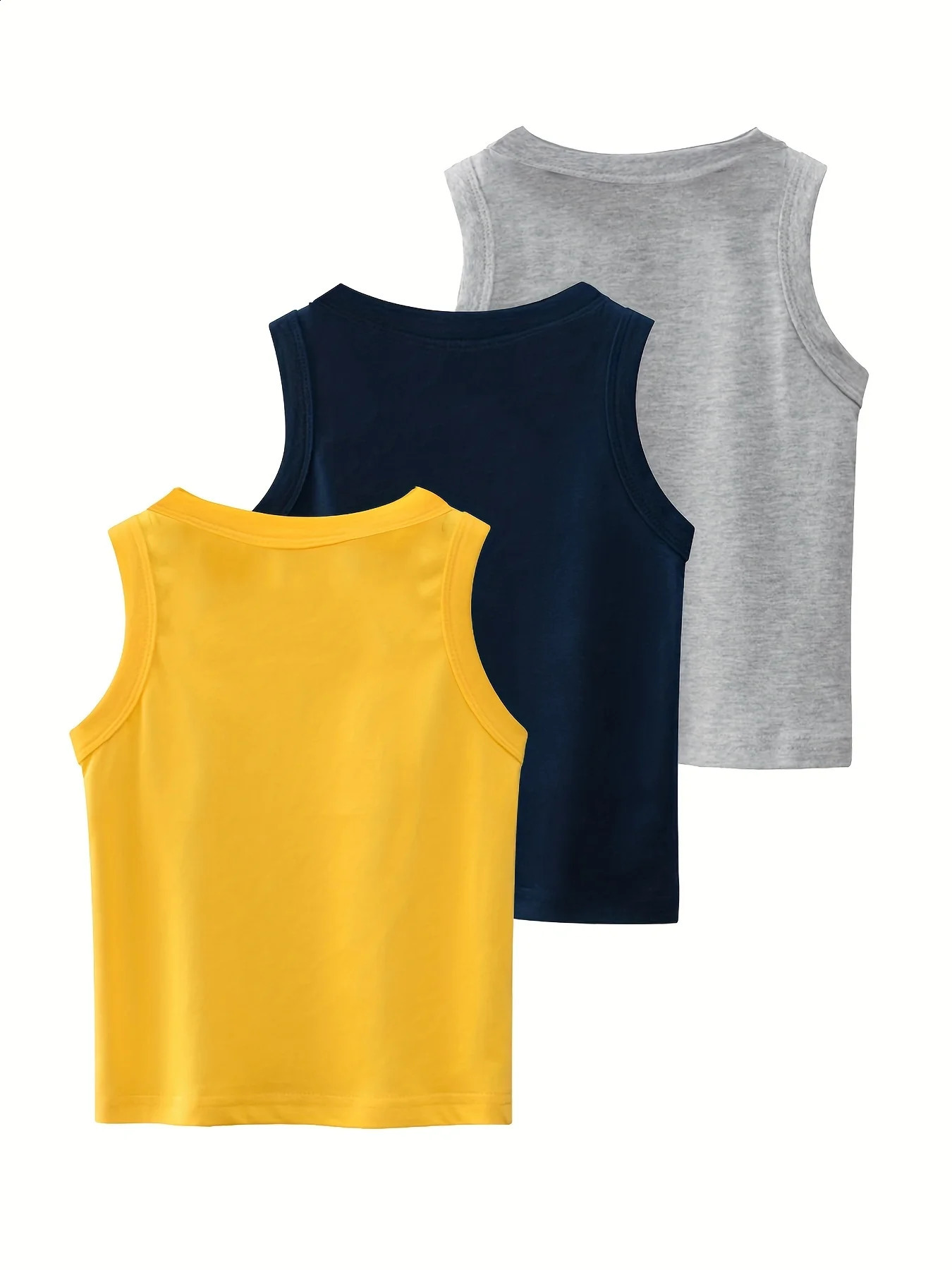Boys round neck cotton vest casual comfortable breathable summer childrens clothing baby 250319