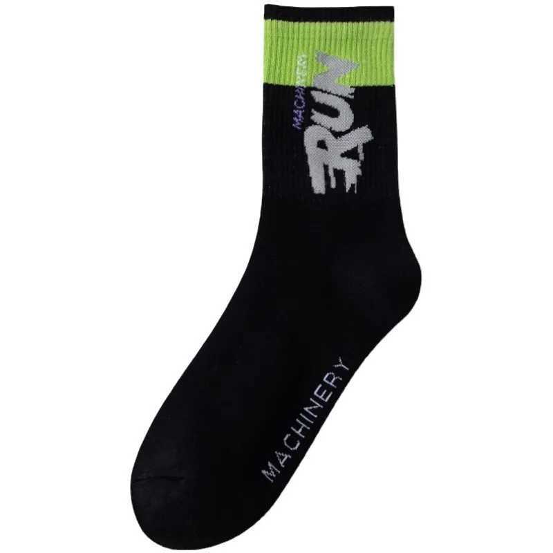 Mens socks spring and summer mid tube socks sports socks fashionable lightweight breathable sweat absorbing solid color socks X250319